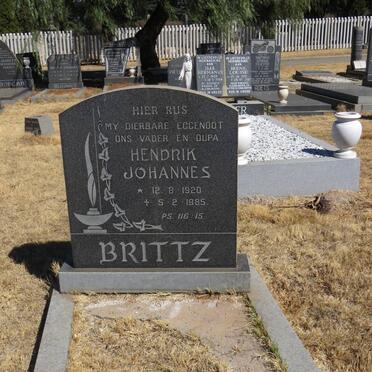 BRITZ Hendrik Johannes 1920-1985