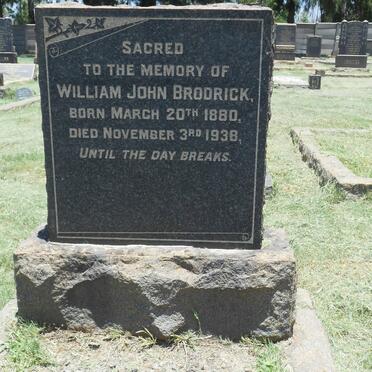 BRODRICK William John 1880-1938