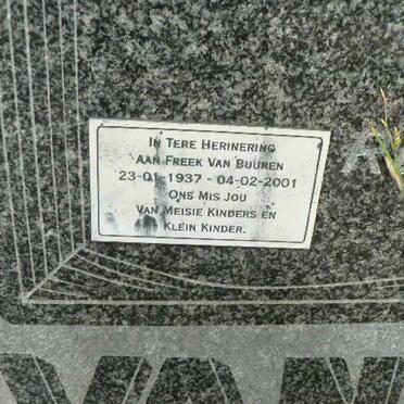 BUUREN Gabriel Christoffel, van 1906-1956 &amp; Martha Johanna Catharina 1905-1979 :: VAN BUUREN Freek 1937-2001