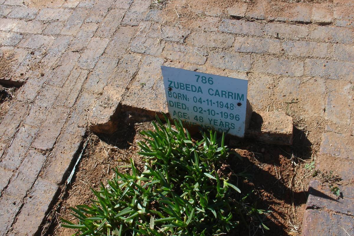 CARRIM Zubeda 1948-1996