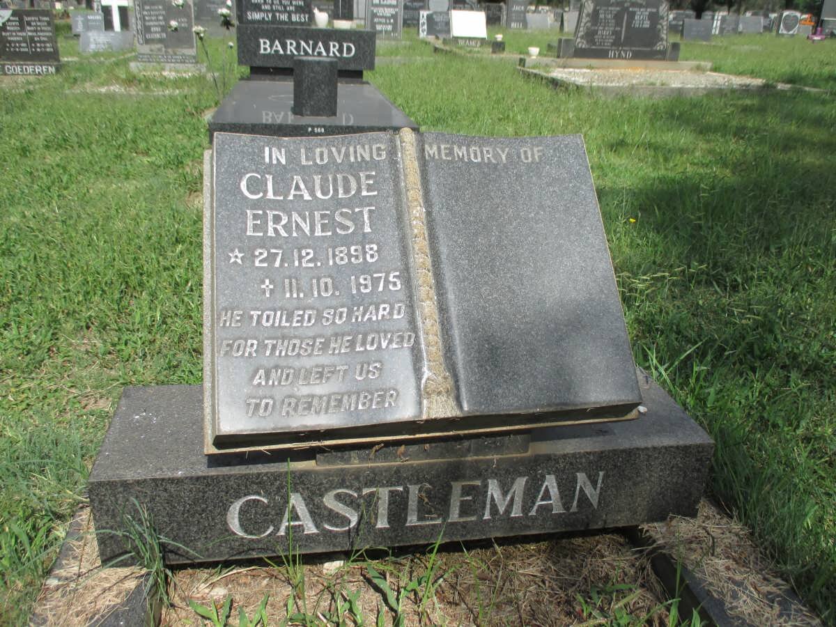 CASTLEMAN Claude Ernest 1898-1975