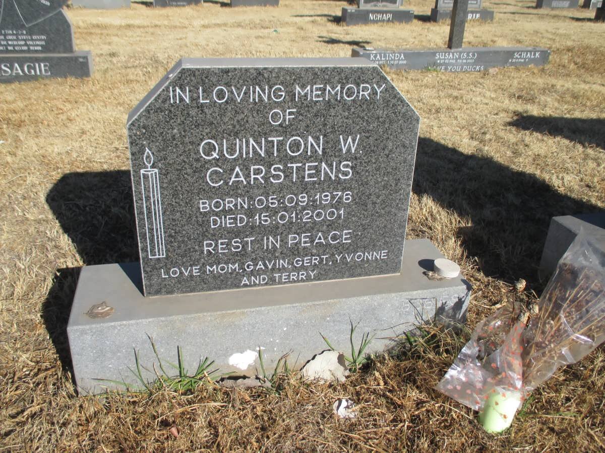 CARSTENS Quinton W. 1976-2001