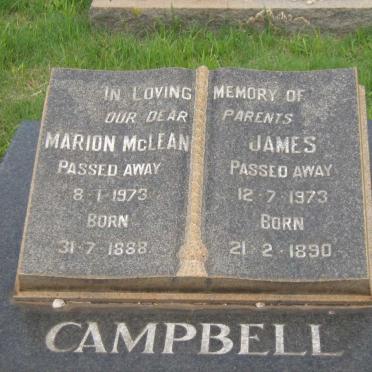 CAMPBELL James 1891-1973 &amp; Marion McLEAN 1888-1973