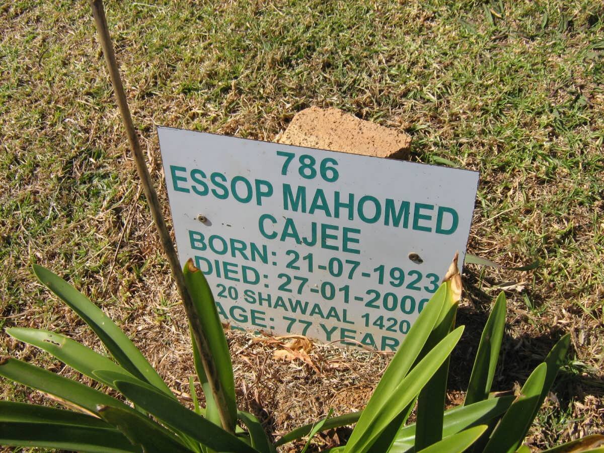 CAJEE Essop Mahomed 1923-2000