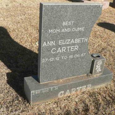 CARTER Ann Elizabeth 1927-1997