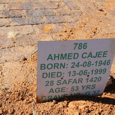 CAJEE Ahmed 1946-1999