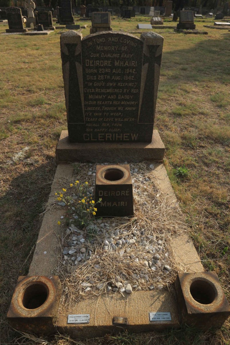 CLERIHEW Deidré Mhairi 1942-1942 :: CLERIHEW Craig Alexander 1946-2015 :: CLERIHEW Ethel Cran 1909-2004