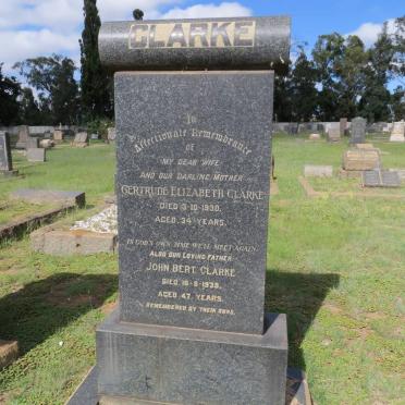 CLARKE John Bert -1939 &amp; Gertrude Elizabeth -1930