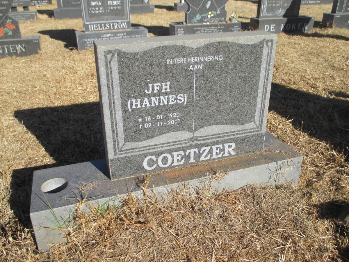 COETZER J.F.H. 1920-2001