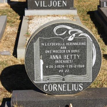 CORNELIUS Anna Betty 1924-1988