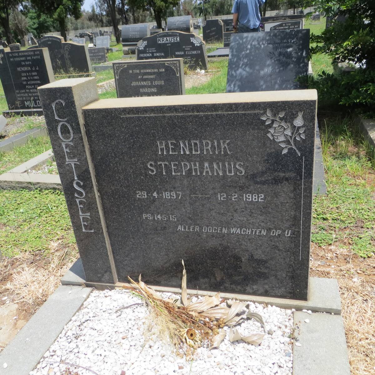 COETSEE Hendrik Stephanus 1897-1982