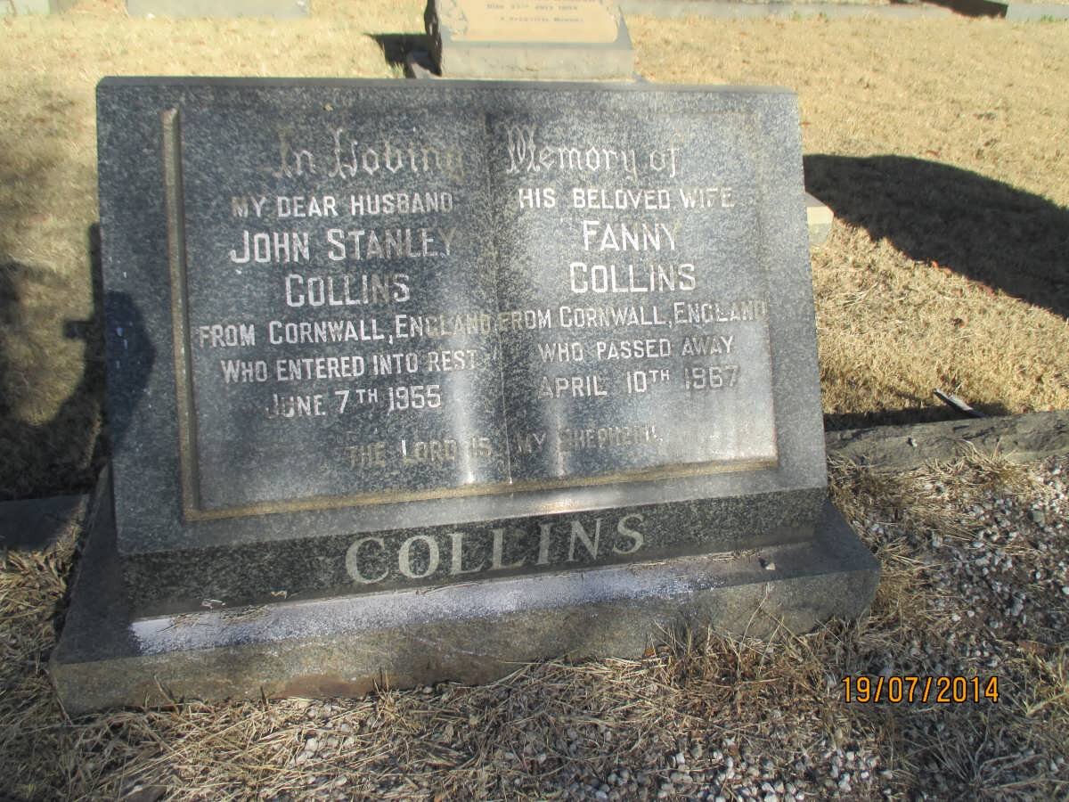 COLLINS John Stanley -1955 &amp; Fanny -1967