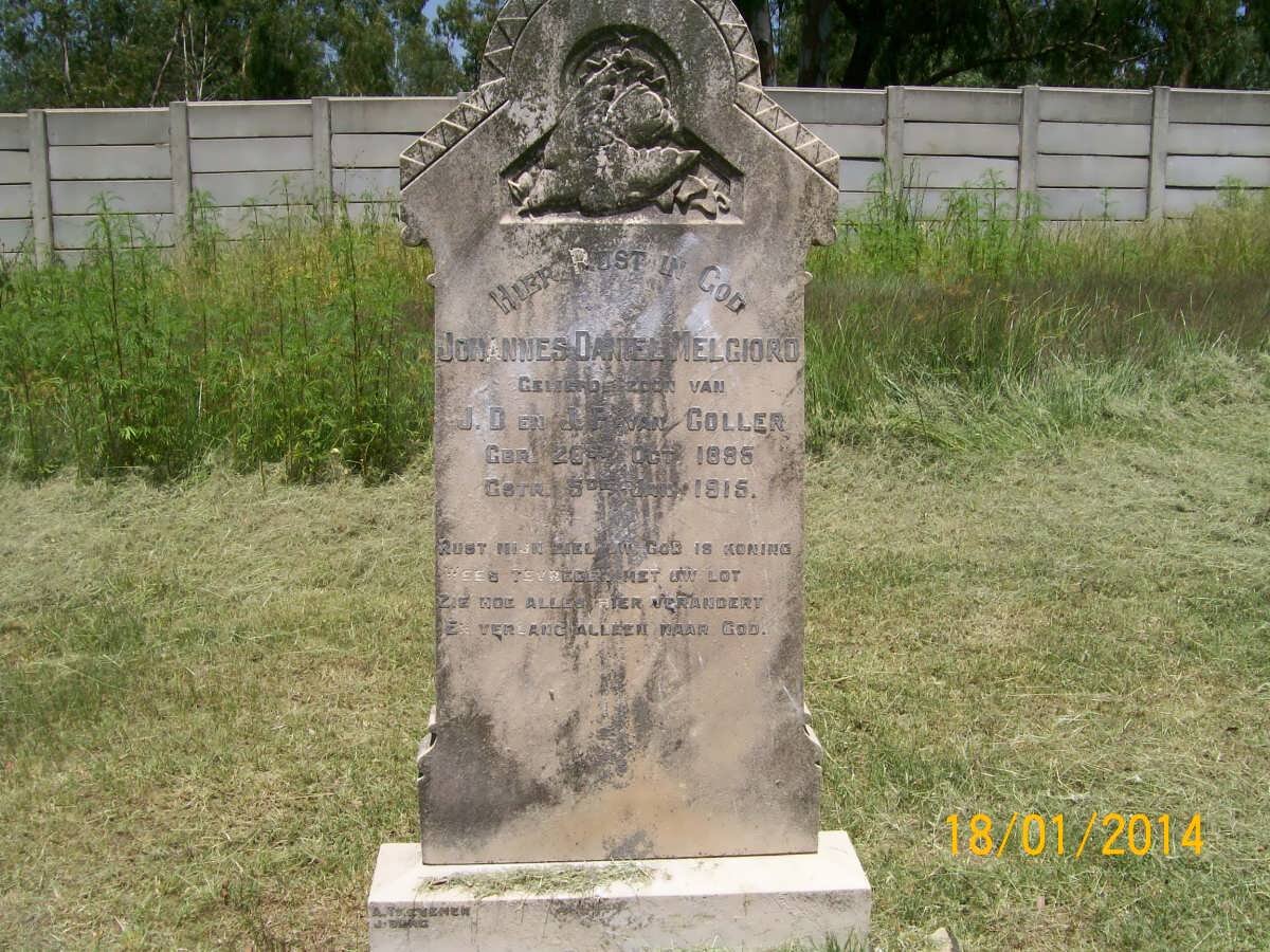 COLLER Johannes Daniel Melgioro, van 1895-1915