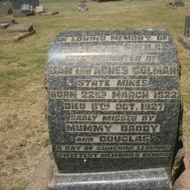 COLMAN Douglas 1919-1987 :: COLMAN Sheila 1922-1927