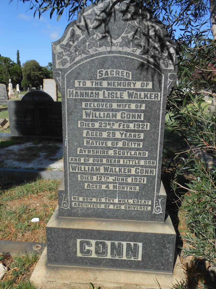 CONN Hannah Lisle Walker -1921 :: William Walker -1921