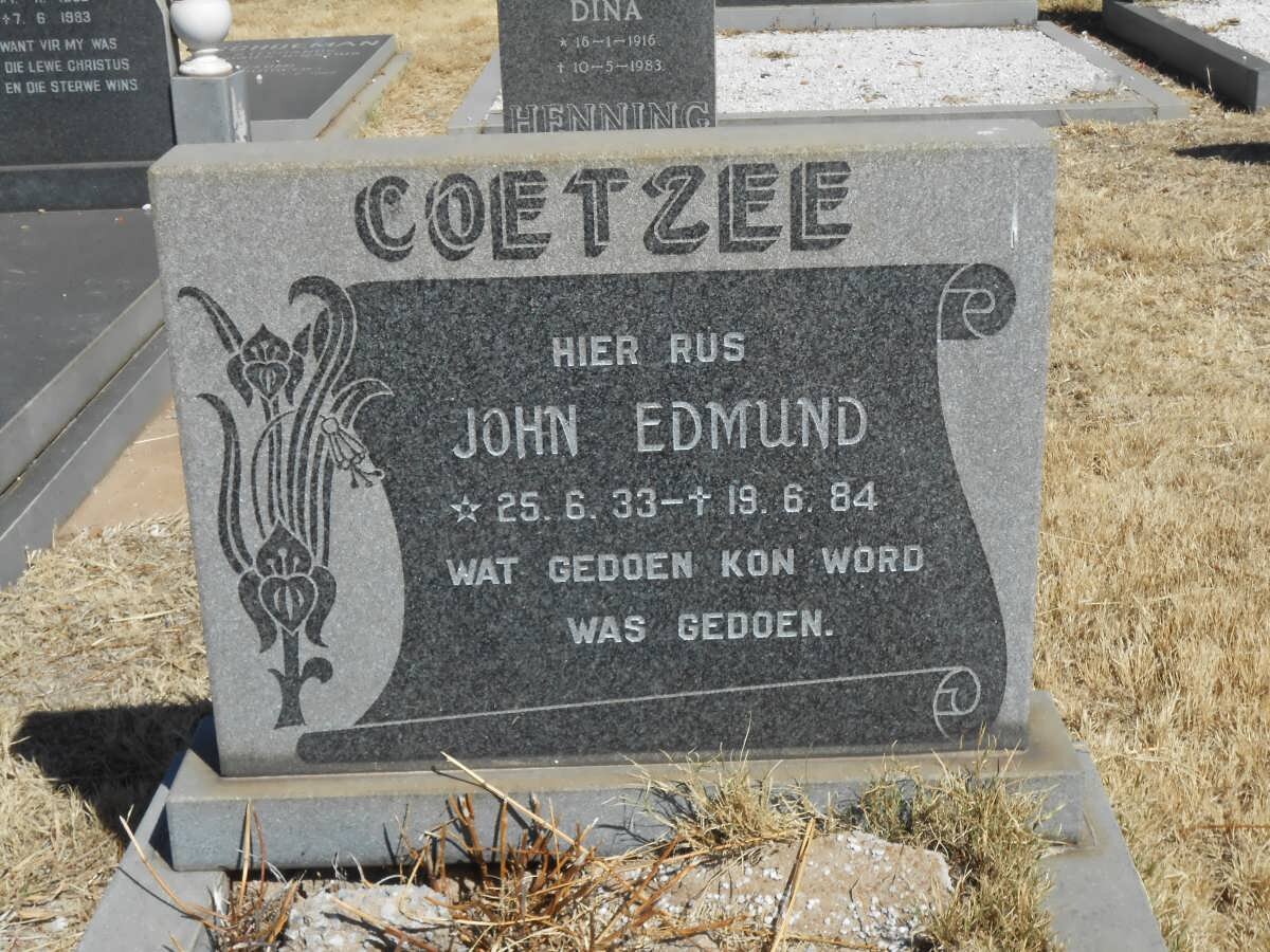 COETZEE John Edmund 1933-1984