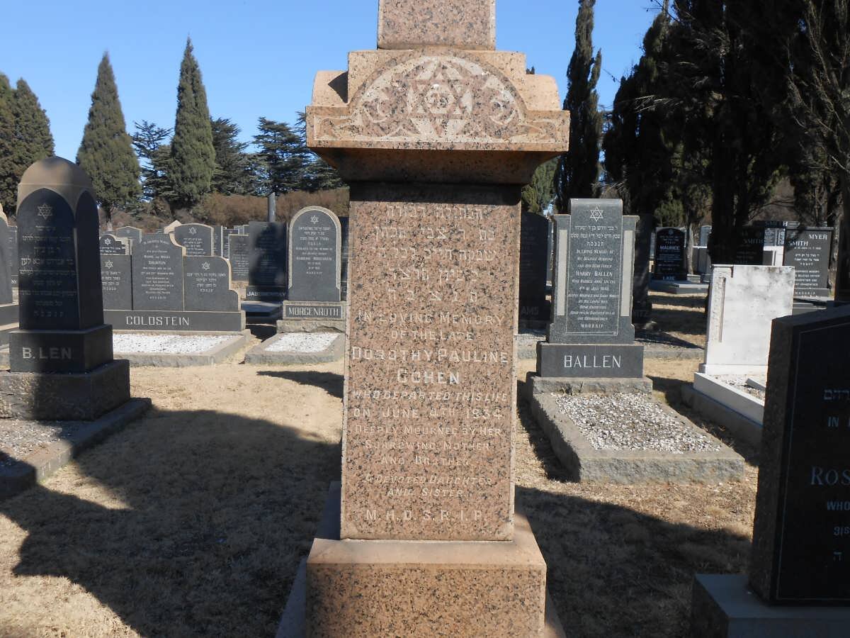 COHEN Dorothy Pauline -1934