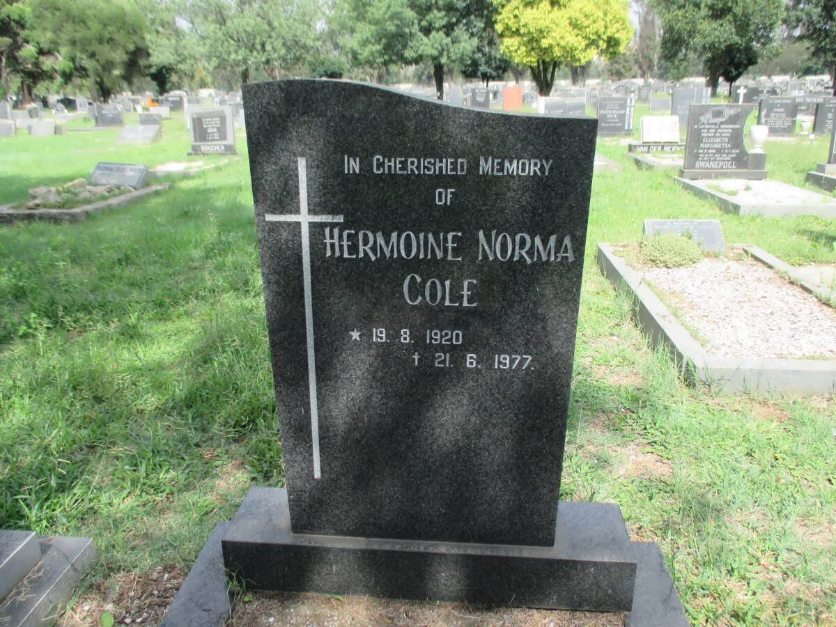 COLE Hermoine Norma 1920-1977