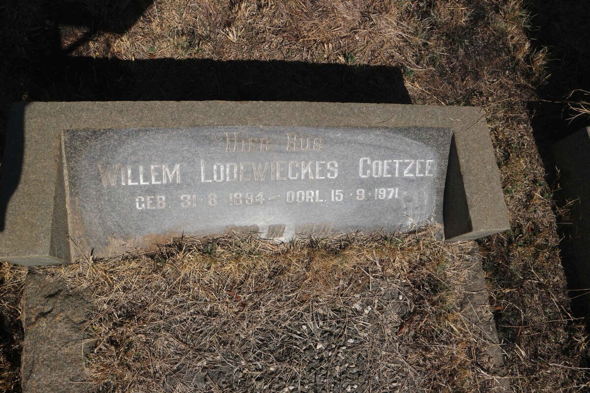 COETZEE Willem Lodewieckes 1894-1971
