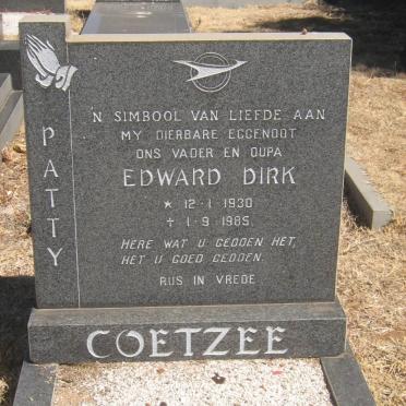 COETZEE Edward Dirk 1930-1985
