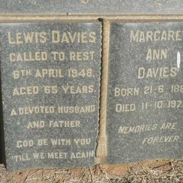 DAVIES Lewis -1948 &amp; Margaret Ann 1884-1972