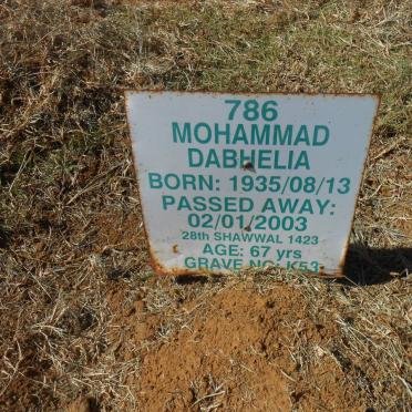 DABHELIA Mohammad 1935-2003