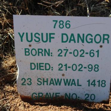 DANGOR Yusuf 1961-1998