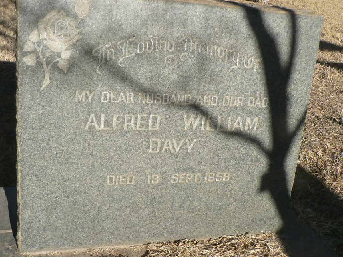 DAVY Alfred William -1958