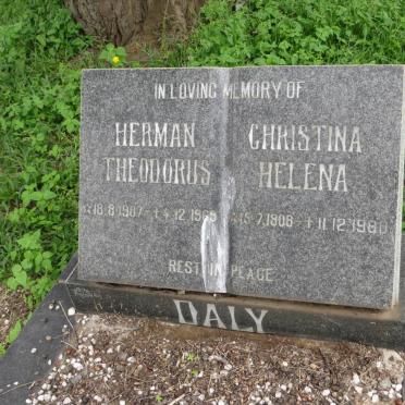 DALY Herman Theodorus 1907-1969 &amp; Christina Helena 1908-1980