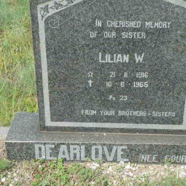 DEARLOVE Lilian W. nee Fourie 1916-1965