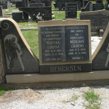 DERCKSEN Nicolaas Lourens 1895-1980 &amp; Martha Louisa 1897-1970