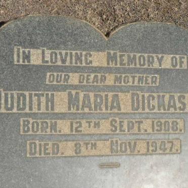 DICKASON Judith Maria 1908-1947