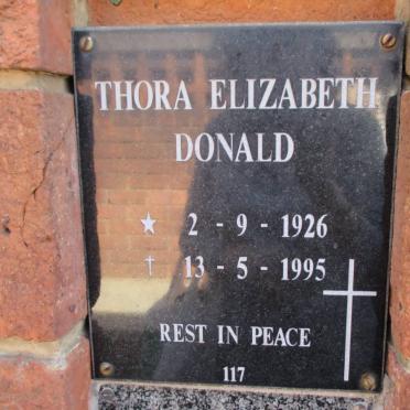 DONALD Thora Elizabeth 1926-1995
