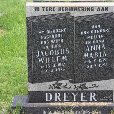 DREYER Jacobus Willem 1917-1975 &amp; Anna Maria 1921-1995