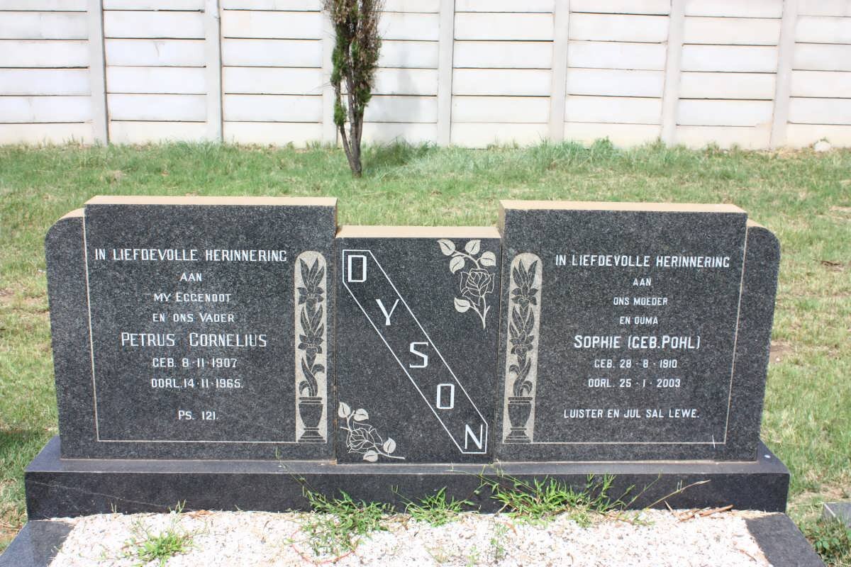 DYSON Petrus Cornelius 1907-1965 &amp; Sophie POHL 1910-2003