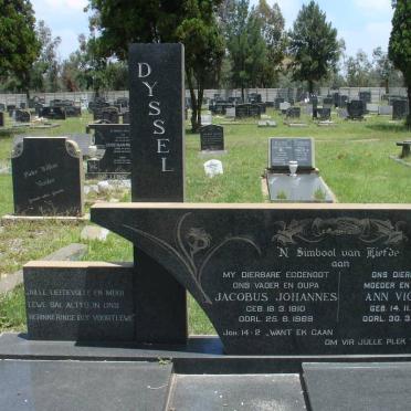 DYSSEL Jacobus Johannes 1910-1969 &amp; Ann Violet 1914-1996