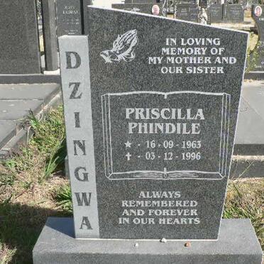 DZINGWA Priscilla Phindile 1963-1996
