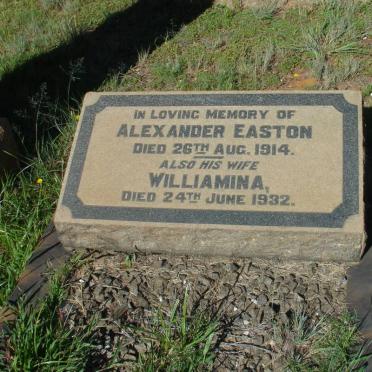 EASTON Alexander -1914 &amp; Williamina -1932