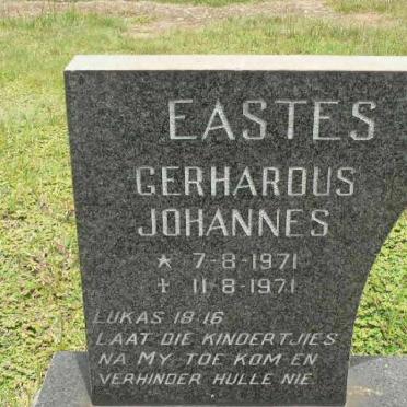 EASTES Gerhardus Johannes 1971-1971