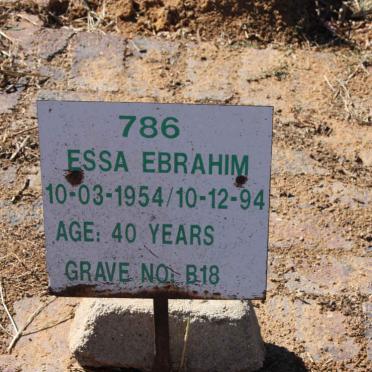 EBRAHIM Essa 1954-1994