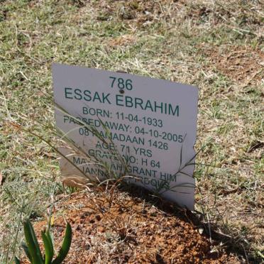 EBRAHIM Essak 1933-2005