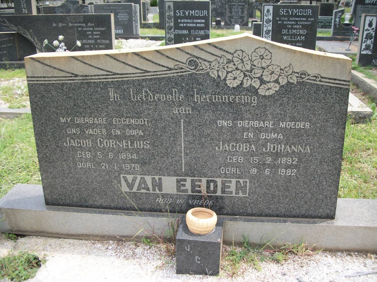 EEDEN Jacob Cornelius, van 1894-1970 &amp; Jacoba Johanna 1892-1982