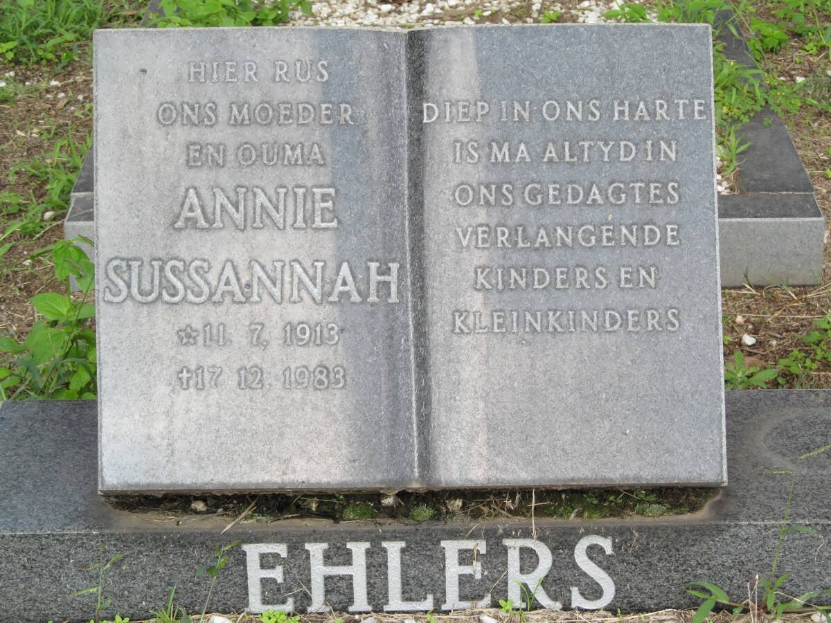 EHLERS Annie Sussannah 1913-1983