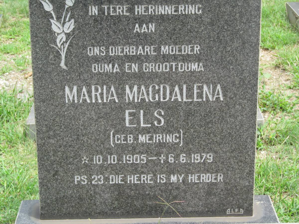 ELS Maria Magdalena nee MEIRING 1905-1979
