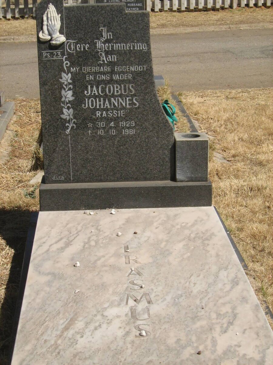 ERASMUS Jacobus Johannes 1929-1981