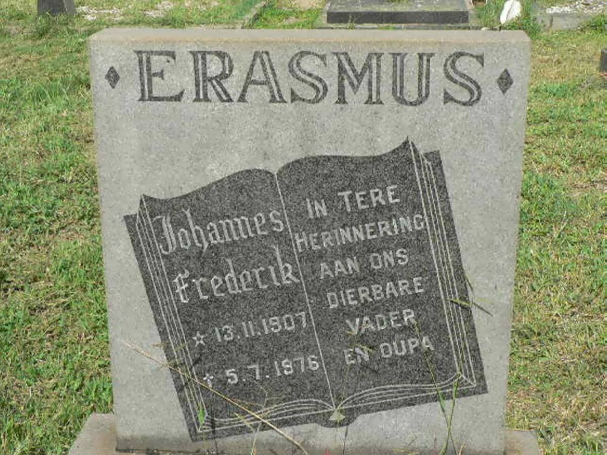 ERASMUS Johannes Frederik 1907-1976