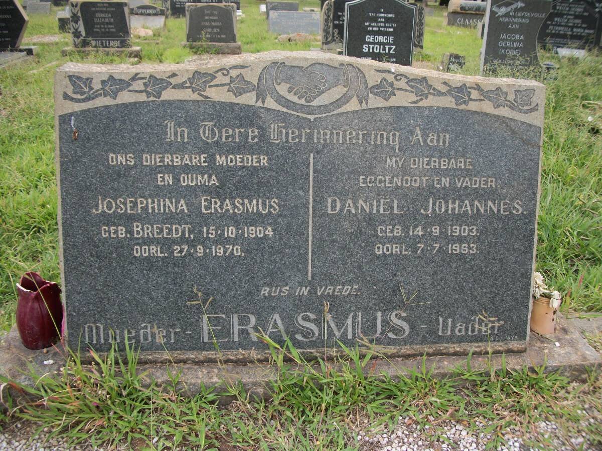 ERASMUS Daniël Johannes 1903-1963 &amp; Josephina Erasmus BREEDT 1904-1970