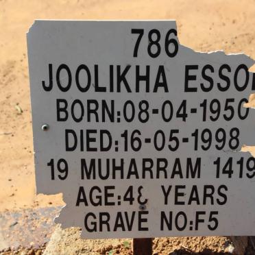 ESSOP Joolikha 1950-1998