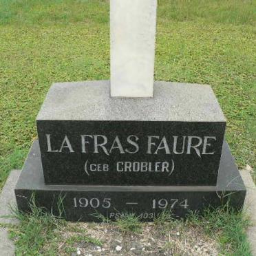 FAURE La Fras nee GROBLER 1905-1974