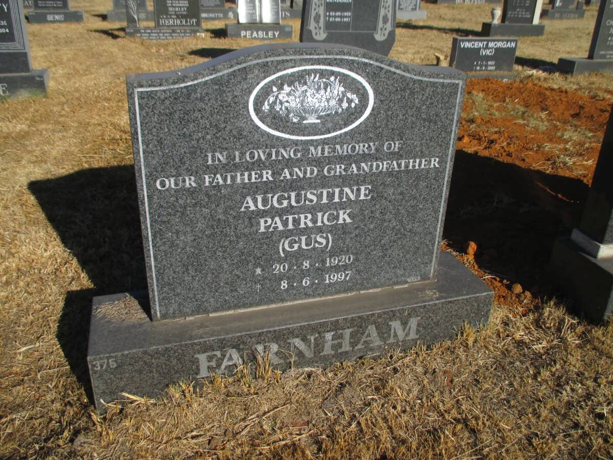 FARNHAM Augustine Patrick 1920-1997